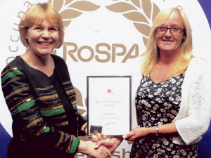 Cheryl received her award from RoSPA at a ceremony in Birmingham on 15 July